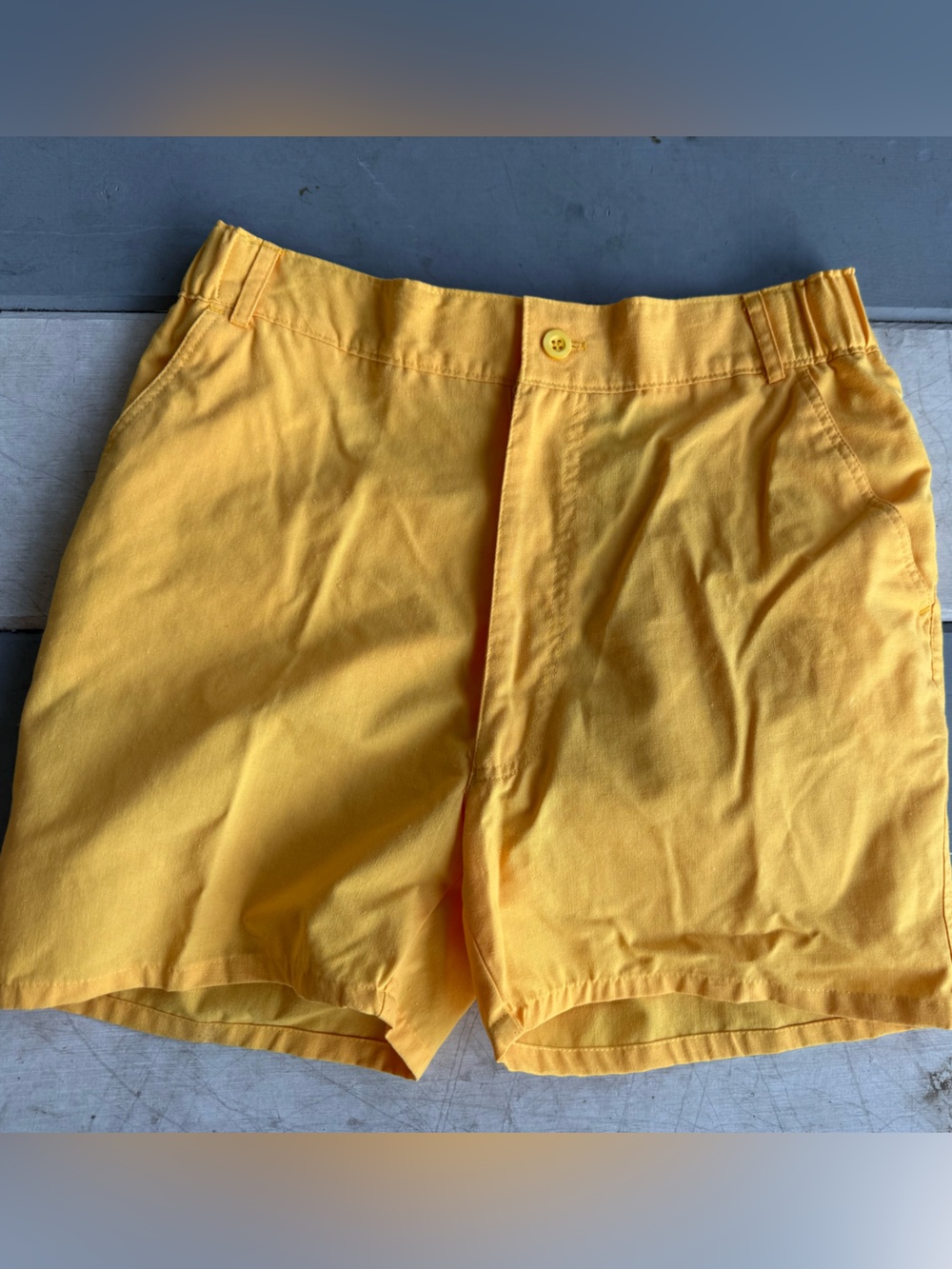 Valentino Yellow Elastic Waist Shorts